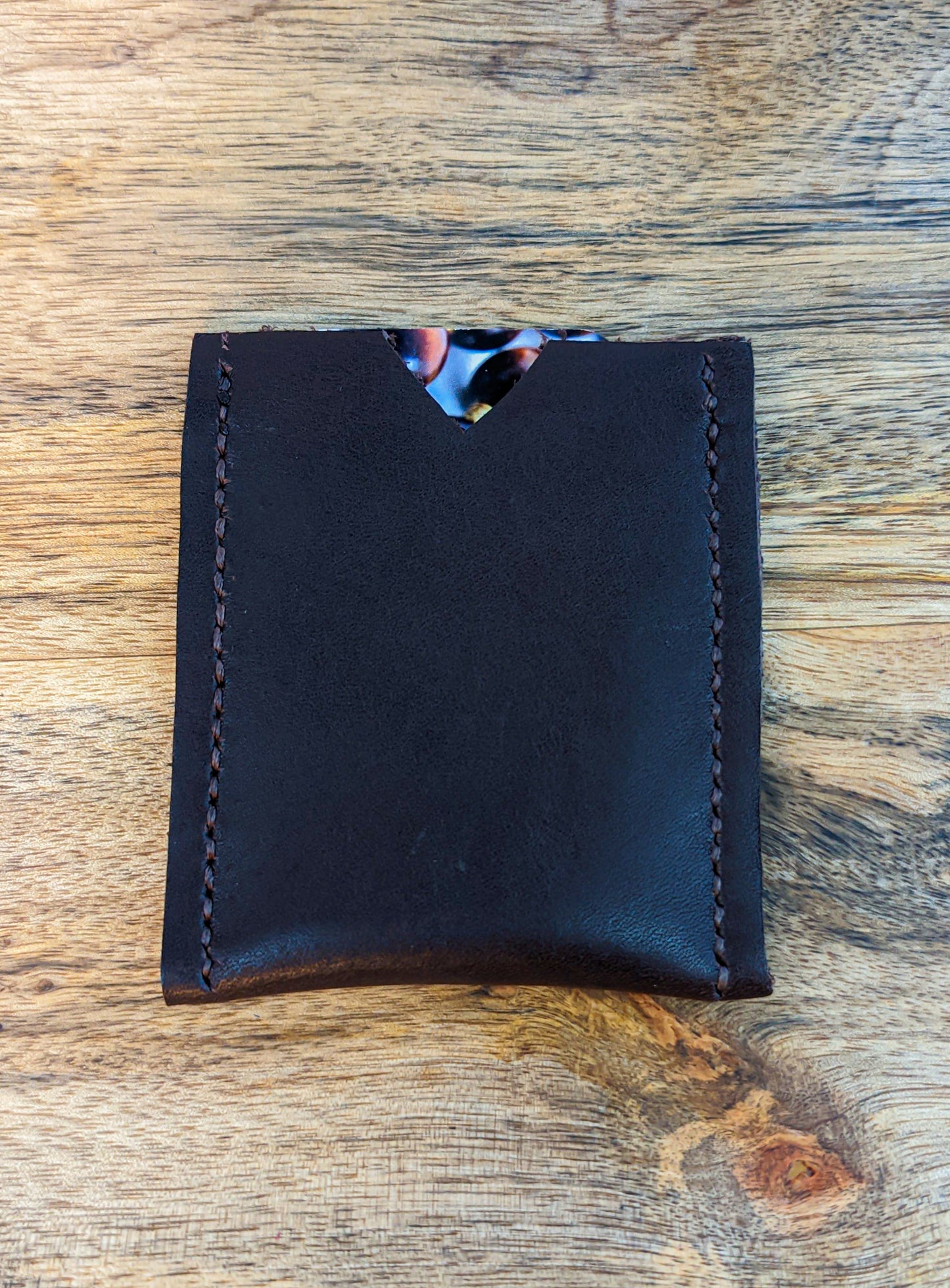 Premium Black Leather Card Holder