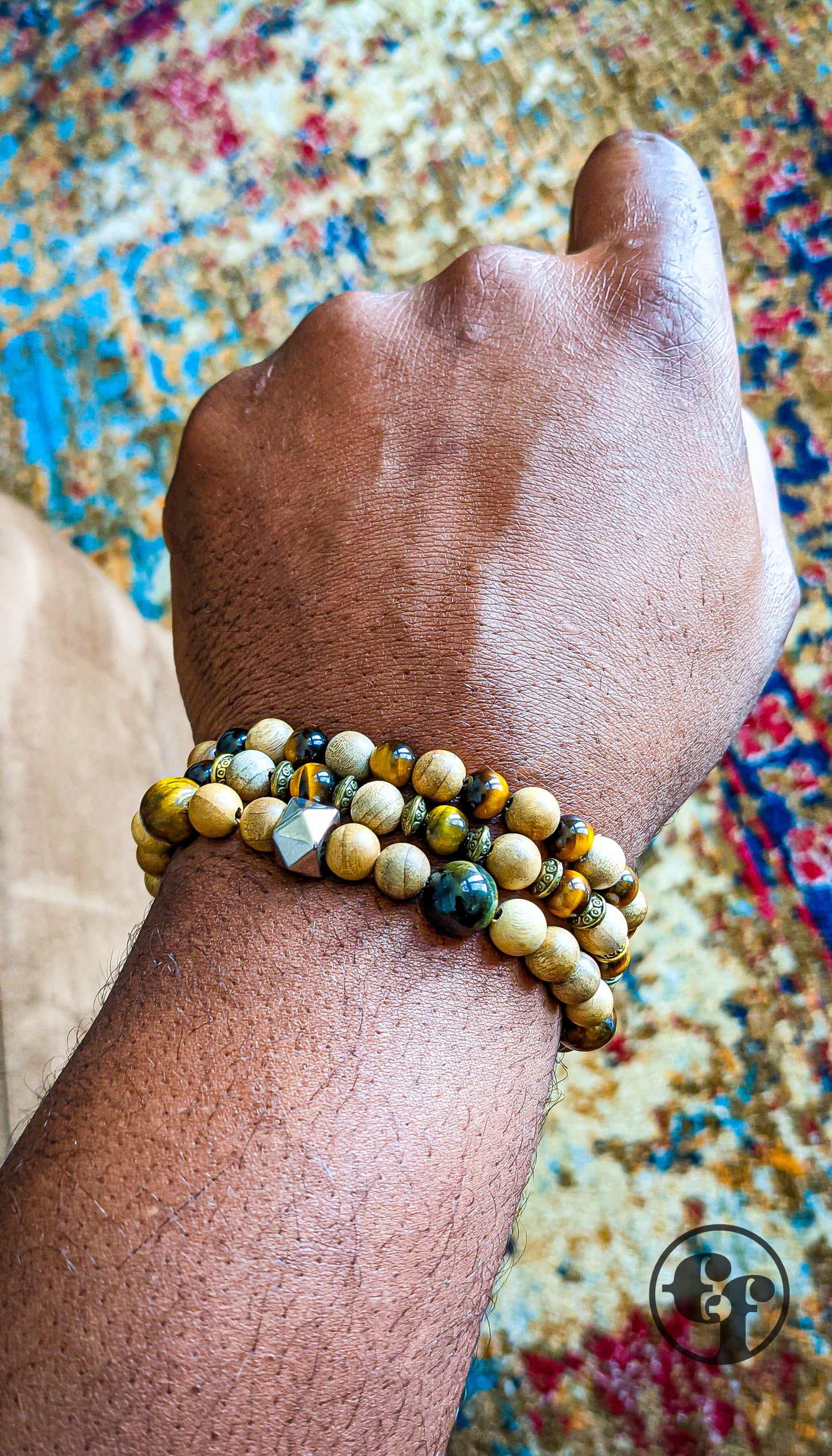 6MM Tigers Eye | Sandalwood | Bead Bracelet