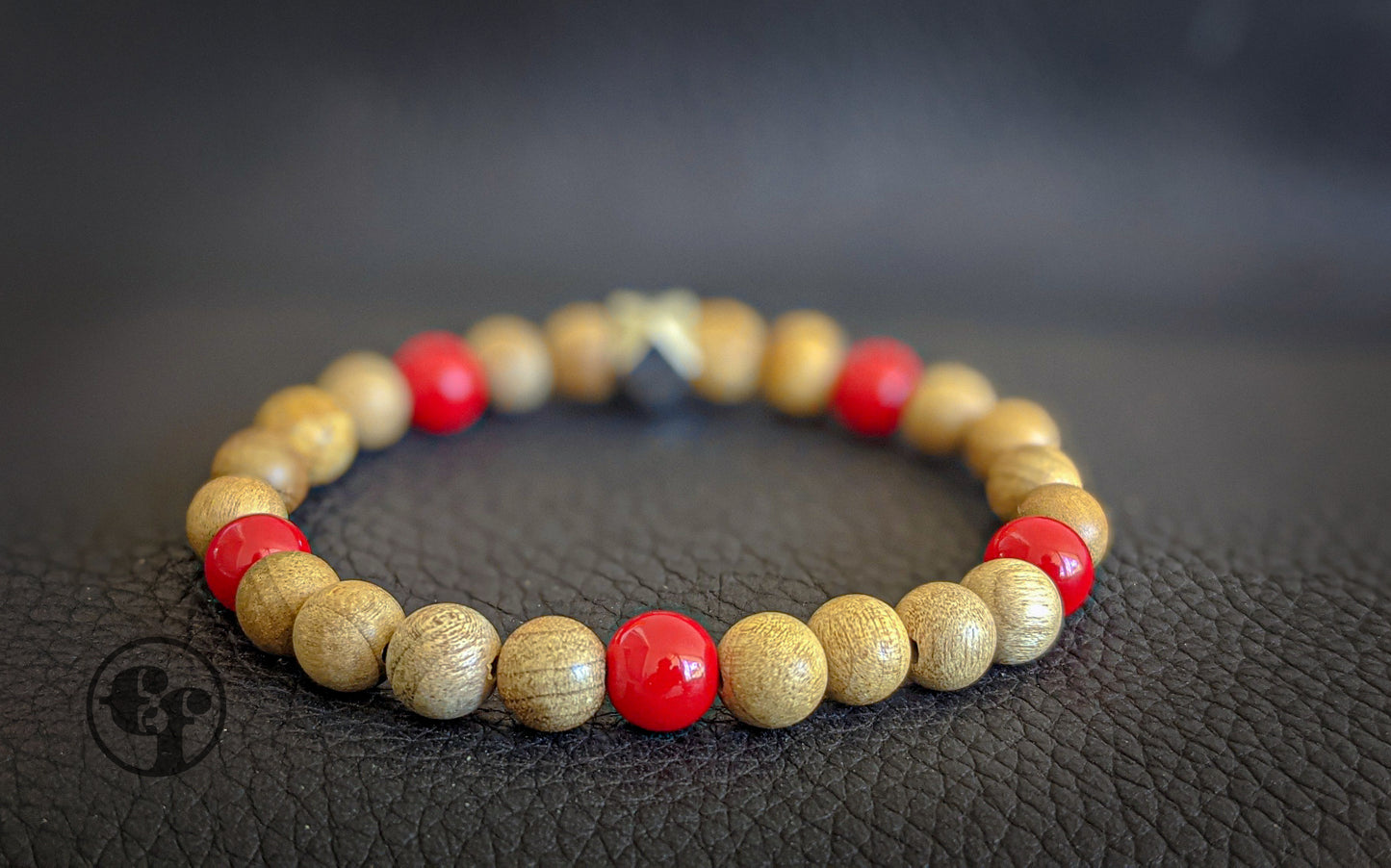 6MM Red | Sandalwood | Bead Bracelet