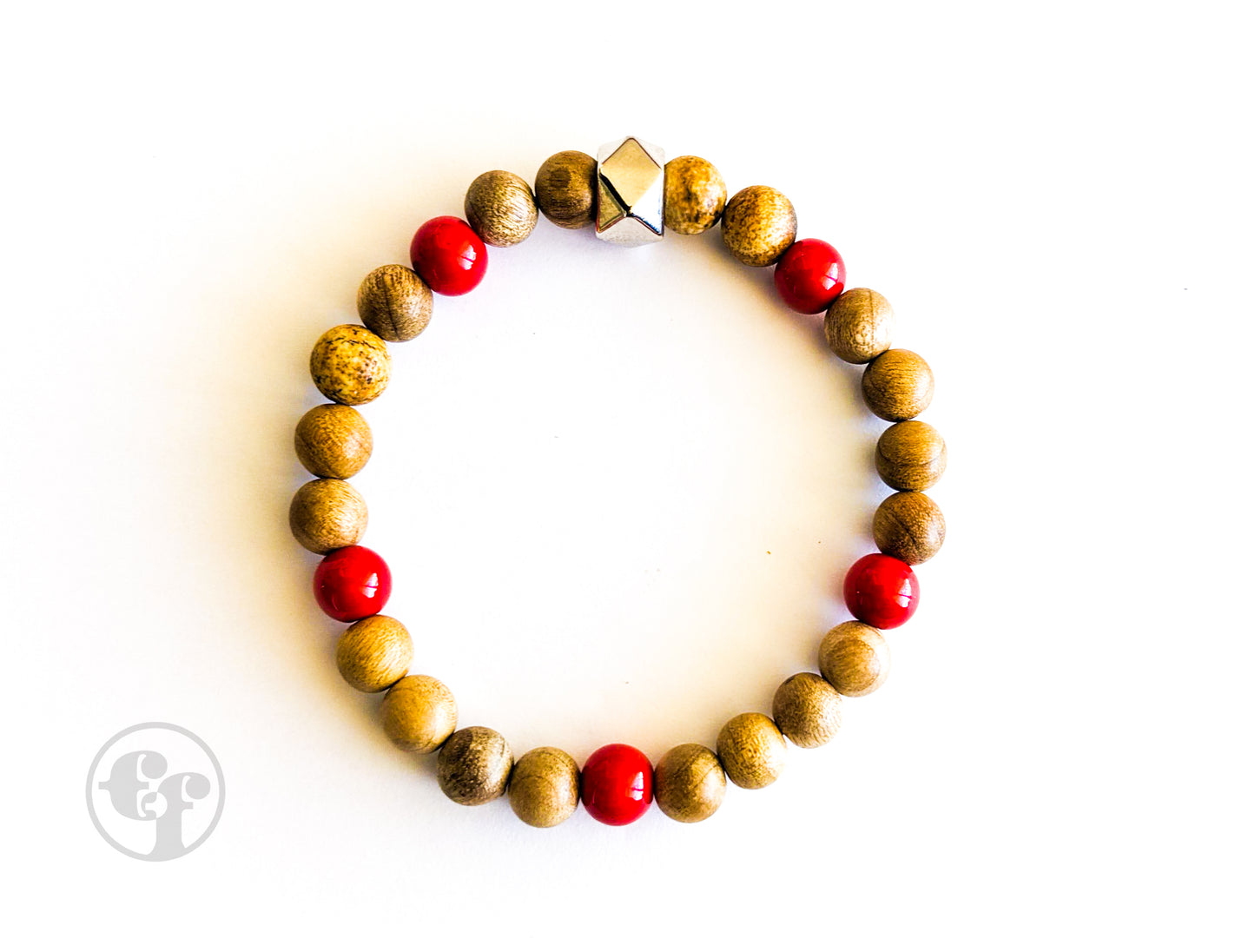 6MM Red | Sandalwood | Bead Bracelet