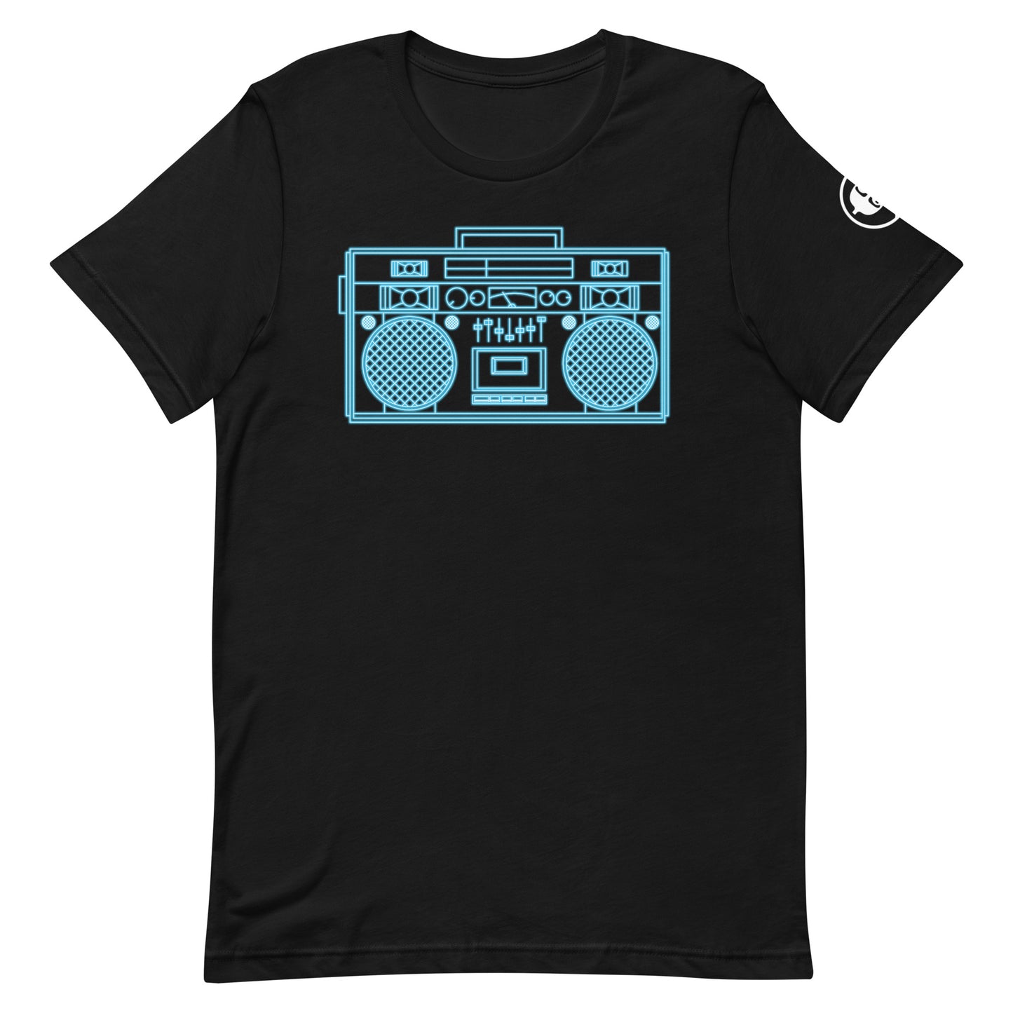 Blue Neon 90s Era BoomBox T-Shirt