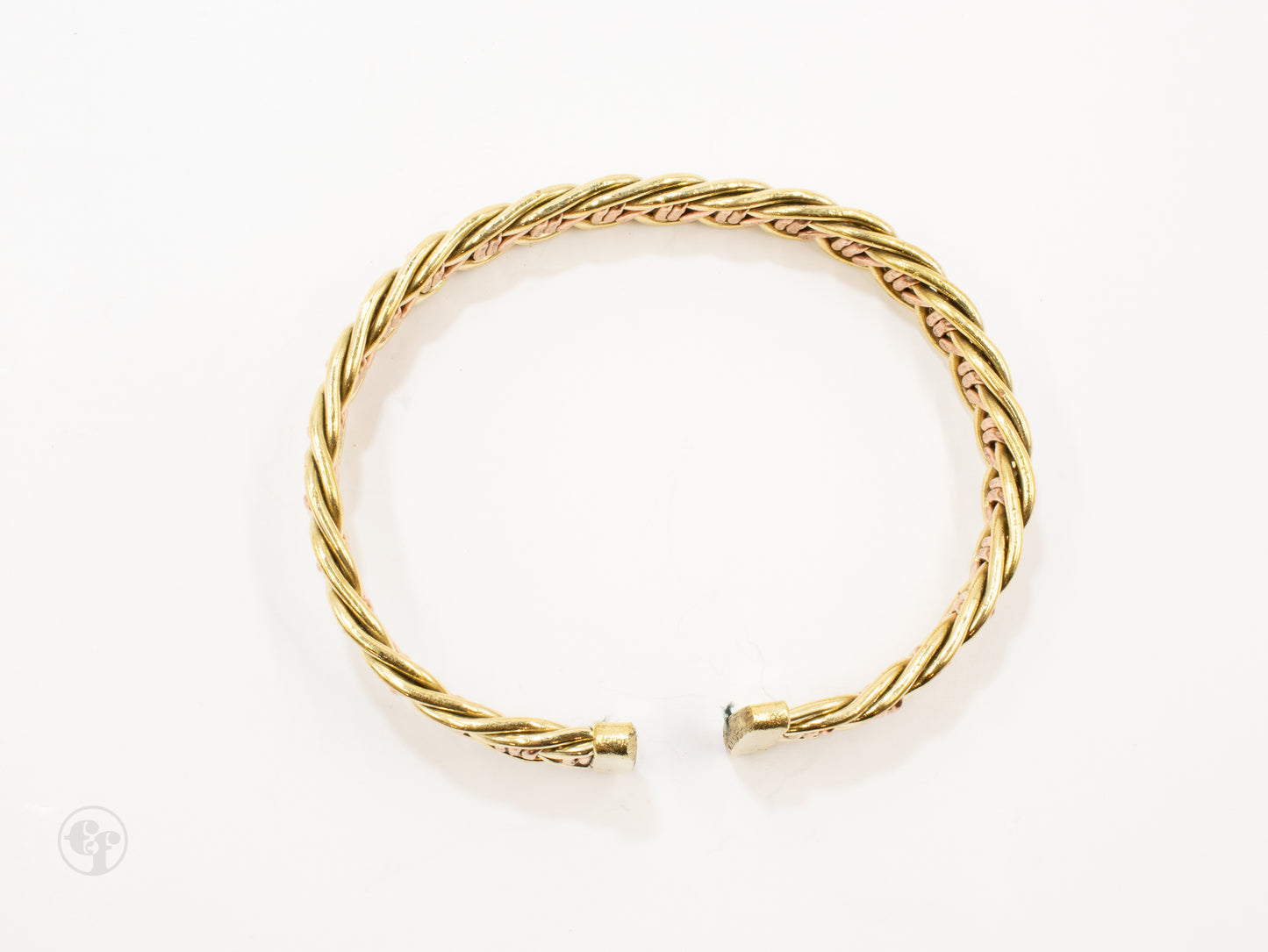 Brass and Copper Wire Weave Bracelet