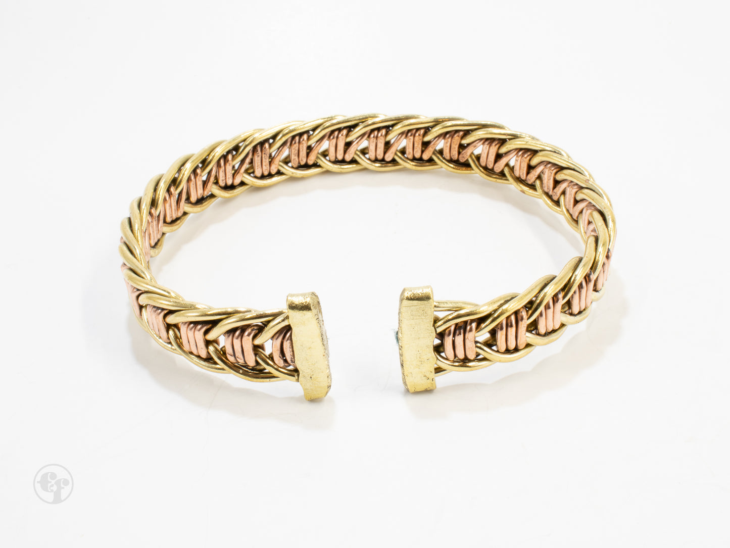 Brass and Copper Wire Weave Bracelet