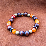 8MM Orange Agate | Tigers Eye | Bone | Brass