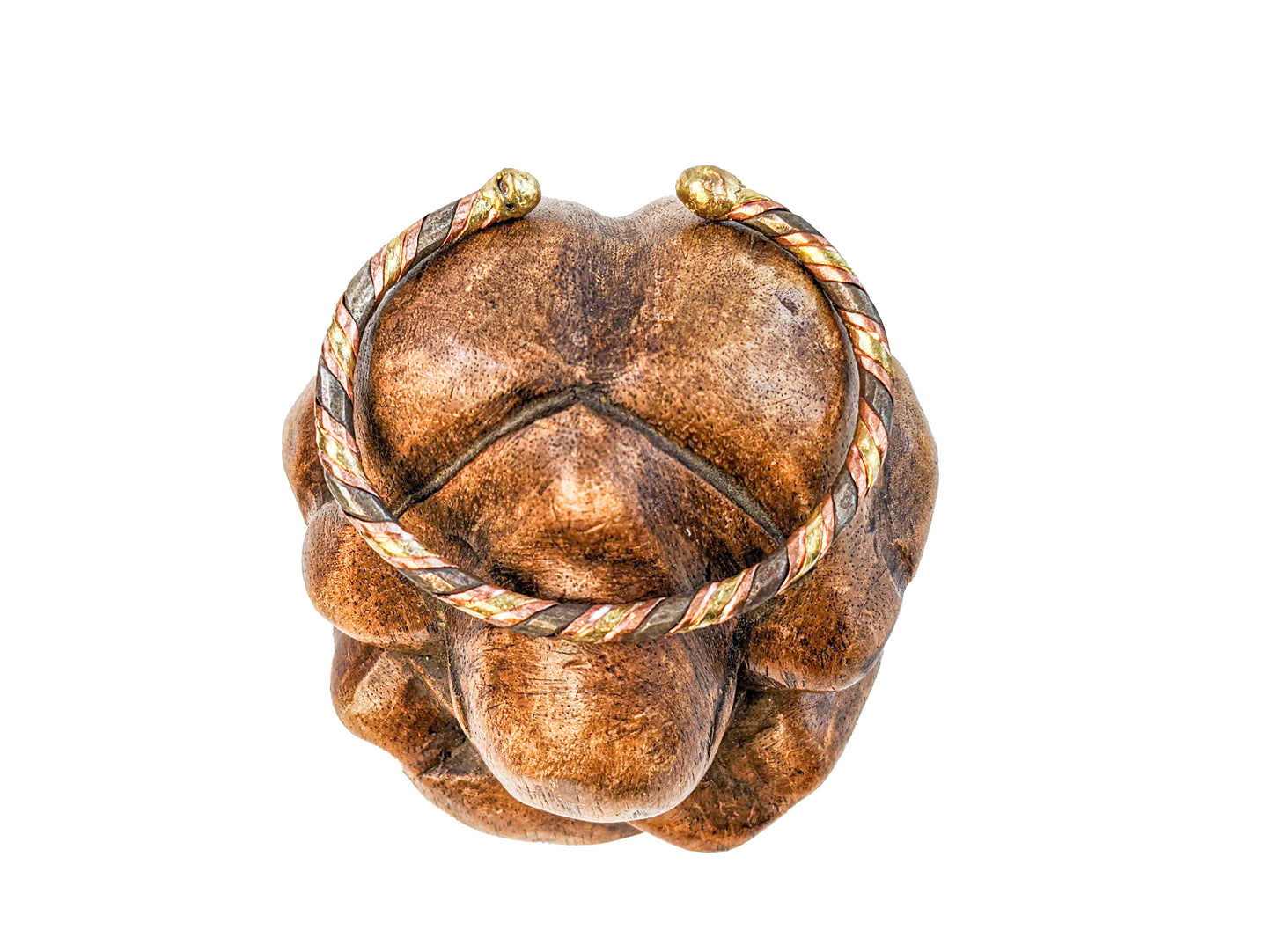 Handmade Copper, Silver, and Bronze Twisted Bracelet
