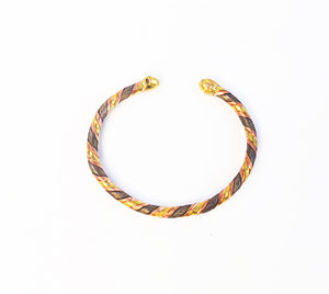Handmade Copper, Silver, and Bronze Twisted Bracelet