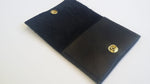 Timbo Black Leather Wallet With Black Stitching | Mens Front Pocket Wallet