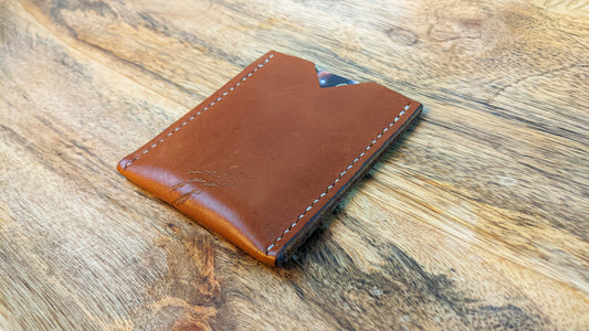 Premium Camel White Stitch Card Holders