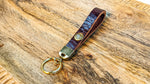 Ed Fountain Mahogany  Leather Keychain