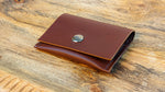 Premium Spotted Smooth Brown Stitch Front Pocket Leather Wallet