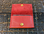Red Front Pocket Leather Wallet