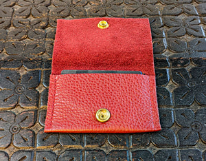 Red Front Pocket Leather Wallet