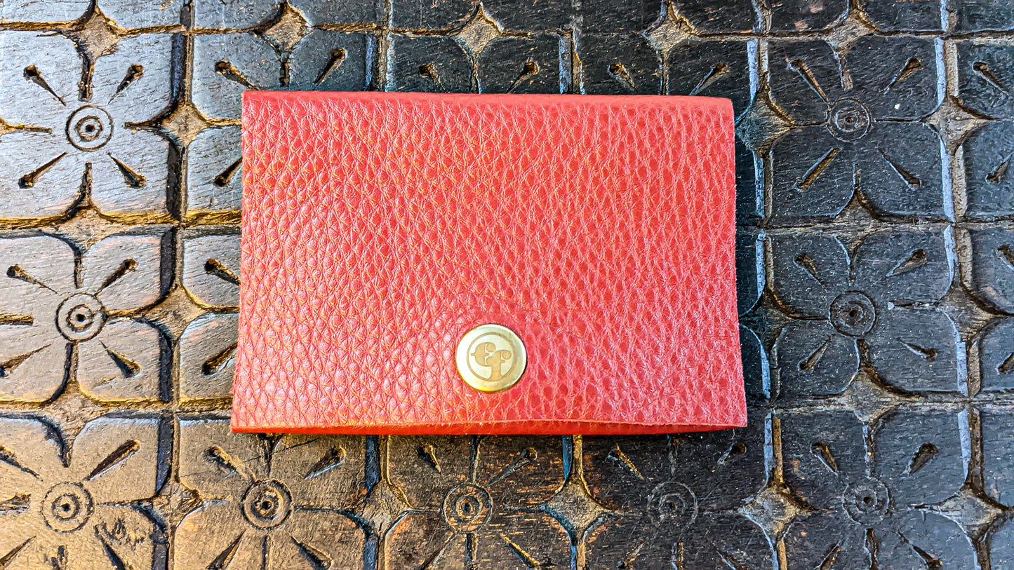 Red Front Pocket Leather Wallet