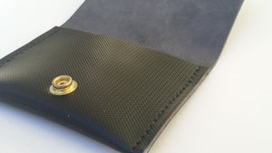 Speedway Black Leather Wallet With Black Stitching | Mens Front Pocket Wallet