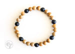 6MM Black Hematite | Sandalwood | Bead Bracelet