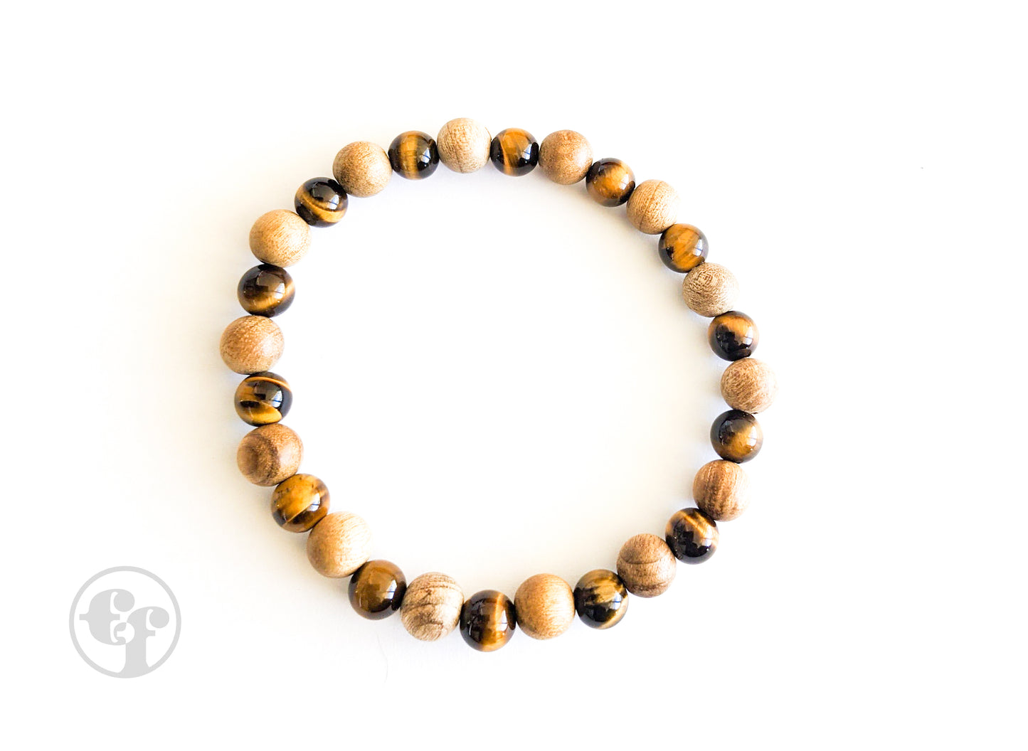 6MM Tigers Eye | Sandalwood | Bead Bracelet