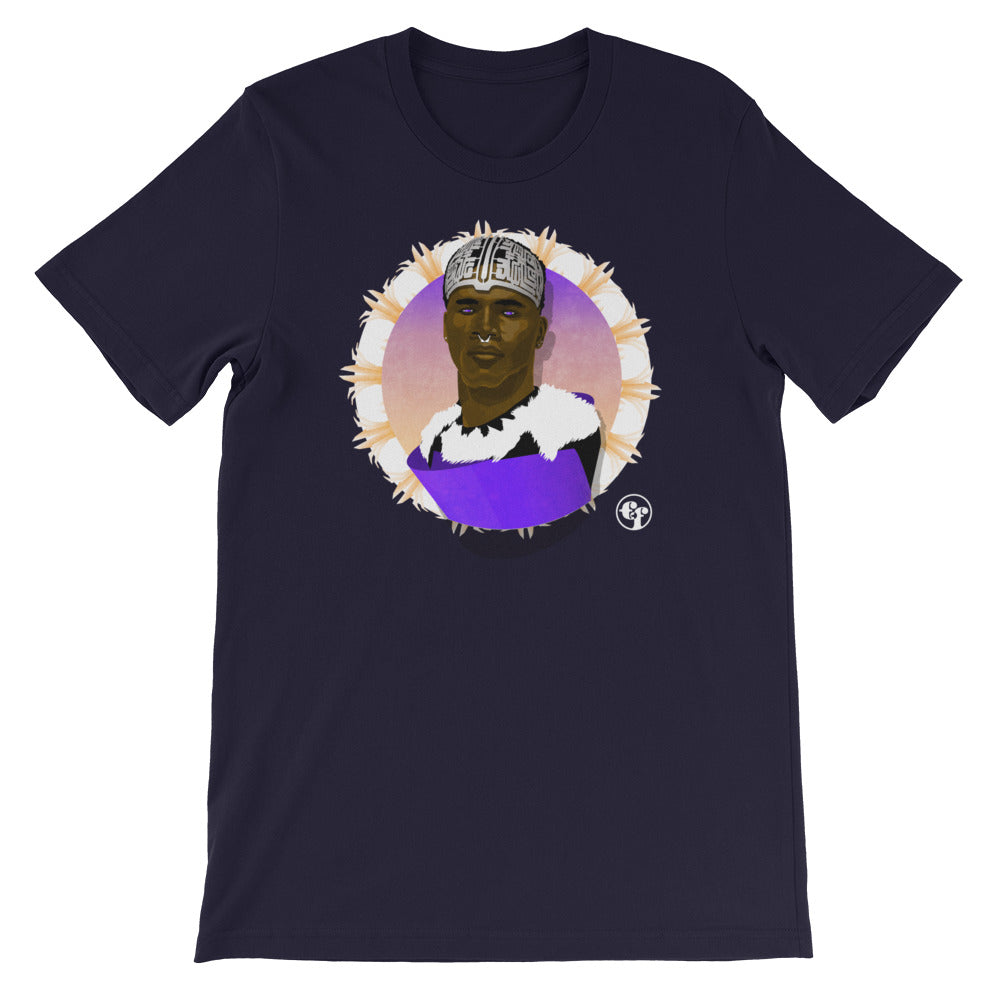 African Futuristic Warrior Purple T-Shirt Unisex