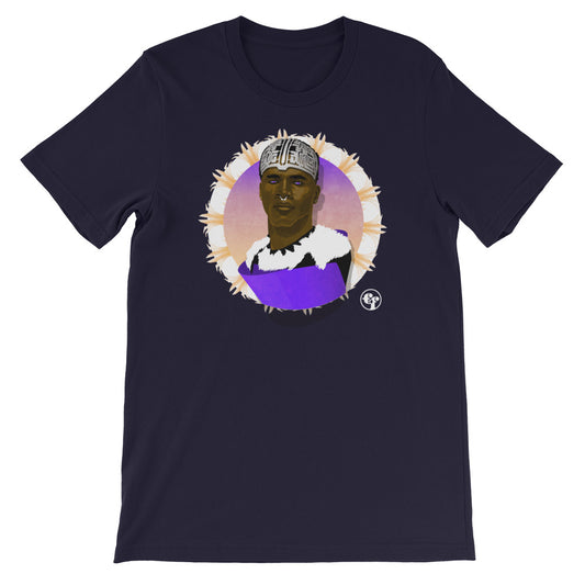 African Futuristic Warrior Purple T-Shirt Unisex