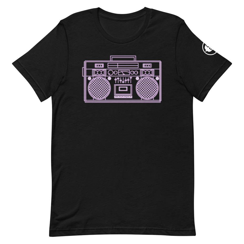 Purple Neon 90s Era BoomBox T-Shirt